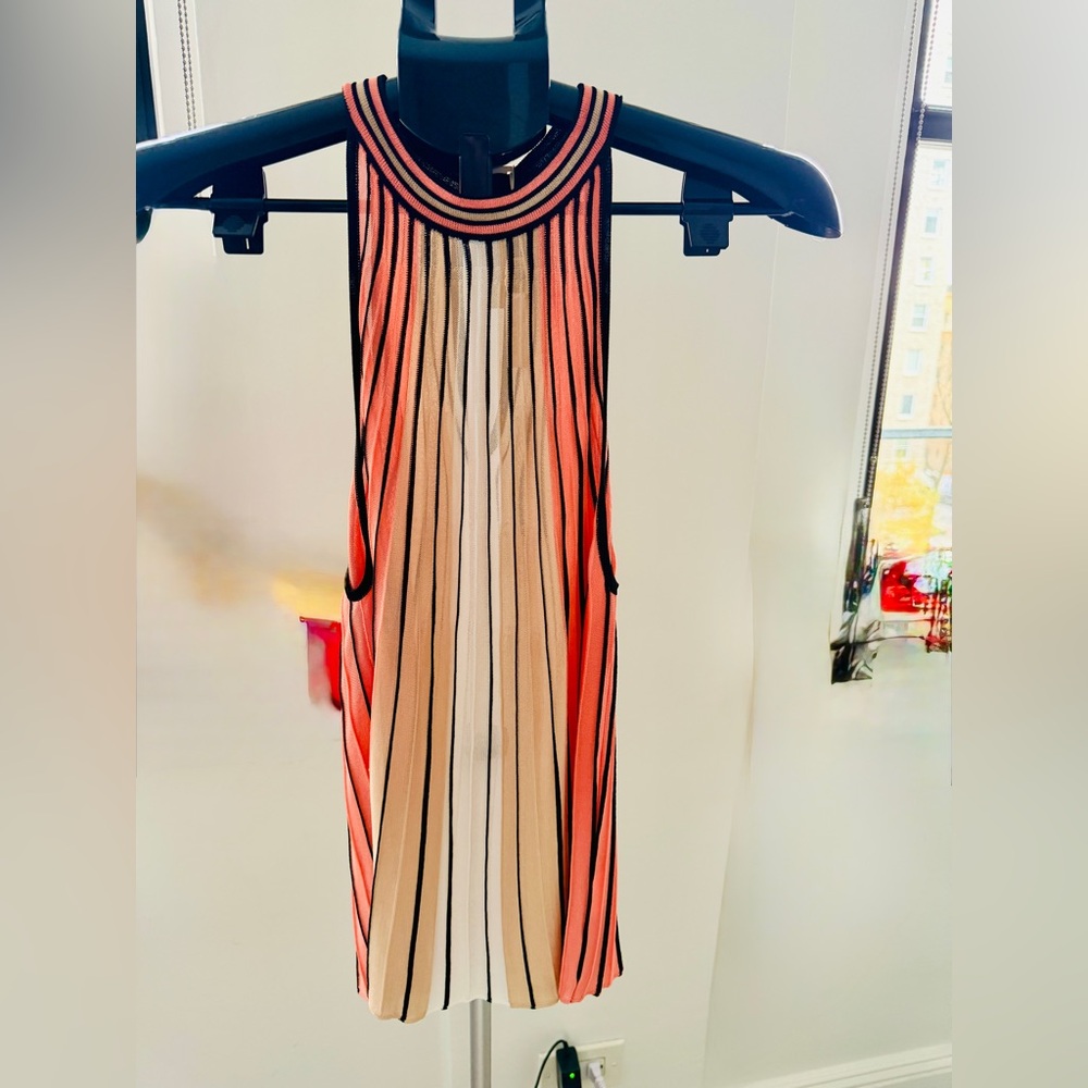 Ramy Brook Ribbed Ombré Knit  XS Sleeveless Top - NWT
